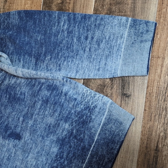 Raffi Garment Dye Crewneck Sweater Size XL In Blue 100% Extra Fine Merino Wool - Picture 5 of 11